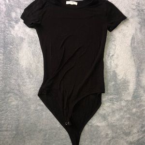black short sleeve bodysuit